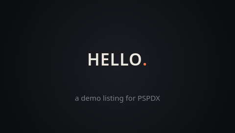 PSPDX Demo running
